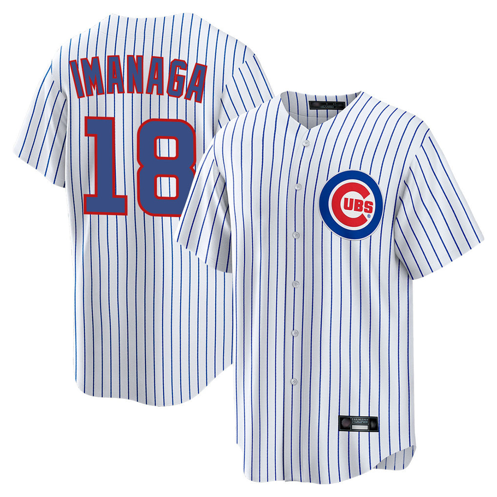 Chicago Cubs #18 Shota Imanaga Player White Fedasgoge Game Home Stitched Jerseys