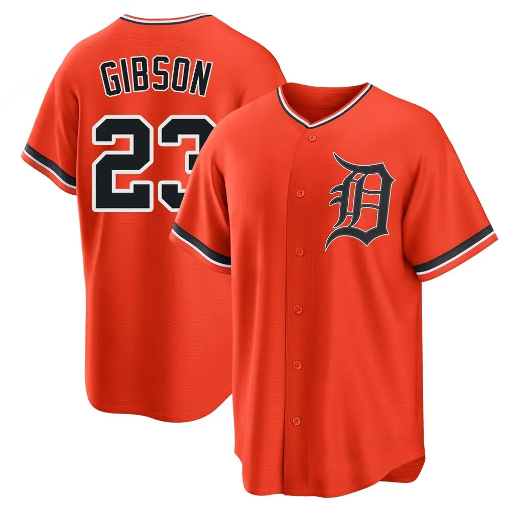 Detroit Tigers #23 Kirk Gibson Player Orange Fedasgoge Home Game Stitched Jerseys
