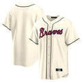Atlanta Braves Cream Fedasgoge Home Game Blank Player Stitched Jerseys