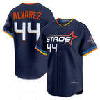 Houston Astros #44 Yordan Alvarez Player Navy Fedasgoge City Connect Limited Home Stitched Jerseys