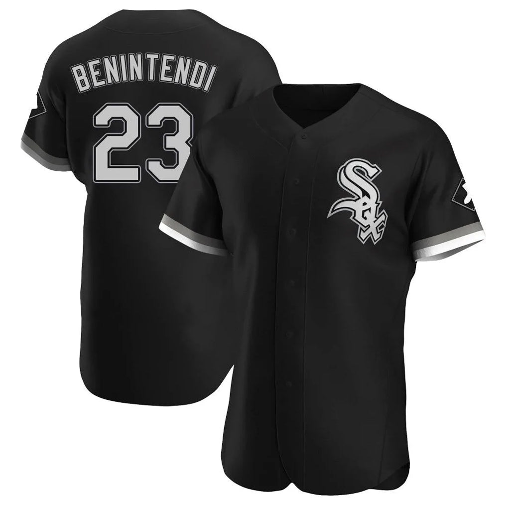 Chicago White Sox #23 Andrew Benintendi Player Black Fedasgoge Limited Elite Home Stitched Jerseys