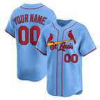 Custom St. Louis Cardinals Light Blue Fedasgoge Alternate Limited Jersey