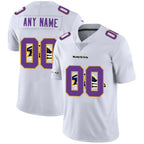 Custom B.Ravens White Fedasgoge Team Big Logo Vapor Untouchable Limited Jersey