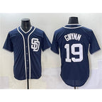 San Diego Padres #19 Tony Gwynn Navy Fedasgoge Cool Base Stitched Jersey