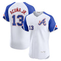 Atlanta Braves #13 Ronald Acuna Jr White FOULKSSHOP City Connect Elite Jersey