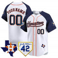 Custom Houston Astros 2024 Jackie Robinson Patch Vapor Premier Limited Jersey ¨C White 3 Fedasgoge