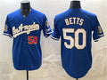 Los Angeles Dodgers #50 Mookie Betts Royal Fedasgoge 2026 Gold Collection 9x & B2B Champs Patch Stitched Jersey