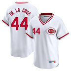 Cincinnati Reds #44 Elly De La Cruz Player White Fedasgoge Cooperstown Collection Limited T-shirt Home Stitched Jerseys