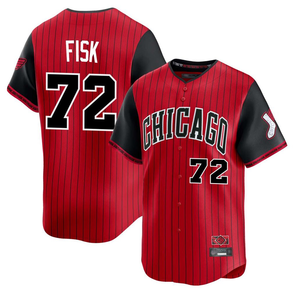 Chicago White Sox #72 Carlton Fisk Player Red Fedasgoge City Connect Limited Home Stitched Jerseys