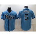 Tampa Bay Rays #5 Wander Franco Light Blue Fedasgoge Stitched Cool Base Jersey