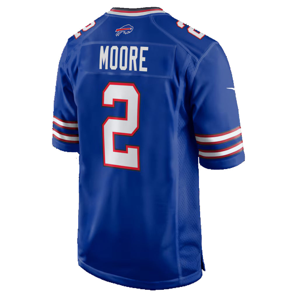 B.Bills #2 D.J. Moore Royal Fedasgoge Game Jersey