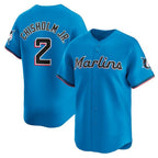Miami Marlins #2 Jazz Chisholm Jr. Blue Fedasgoge Limited Stitched Jersey