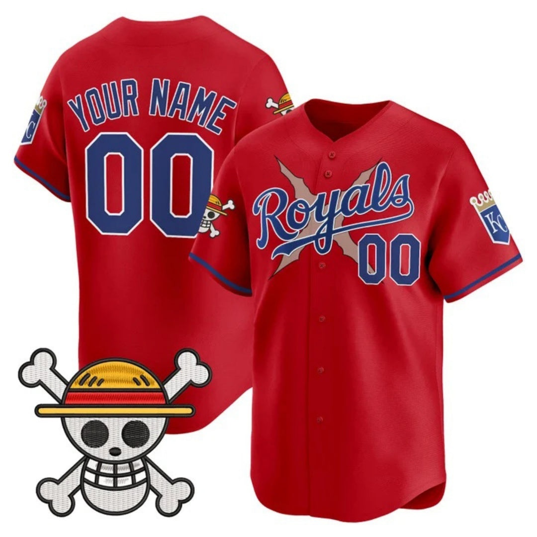 Custom Kansas City Royals x One Piece Red Fedasgoge Vapor Premier Limited Jersey - Stitched