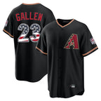 Arizona Diamondbacks #23 Zac Gallen Player Black Fedasgoge USA 250 Fourth of July Game Home Stitched Jerseys