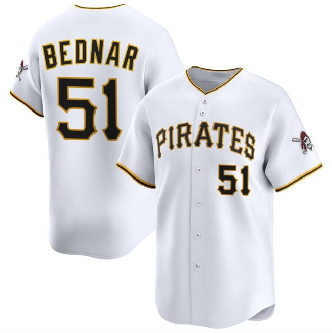 Pittsburgh Pirates #51 David Bednar White Fedasgoge 2025 Home Limited Stitched Jersey