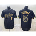 Los Angeles Dodgers #5 Freddie Freeman Black Gold Fedasgoge Limited Stitched Jersey