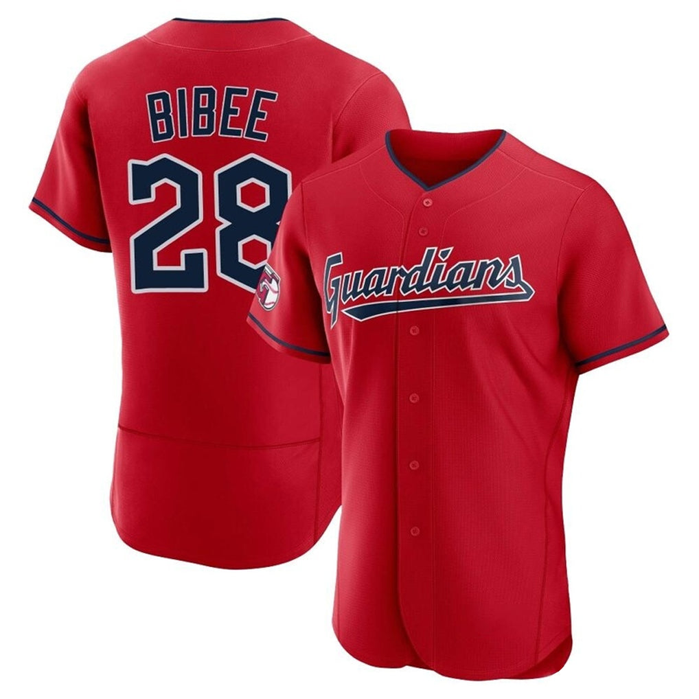 Cleveland Guardians #28 Tanner Bibee Player Red Fedasgoge Limited Elite Home Stitched Jerseys