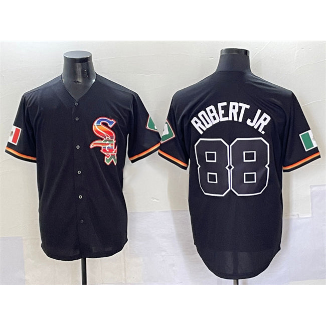 Chicago White Sox #88 Luis Robert Jr. Black Fedasgoge Mexico Limited Stitched Jersey