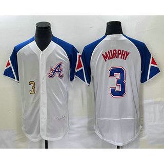 Atlanta Braves #3 Dale Murphy Number White Fedasgoge 2023 City Connect Flex Base Stitched Jersey