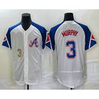 Atlanta Braves #3 Dale Murphy Number White Fedasgoge 2023 City Connect Flex Base Stitched Jersey