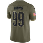 W.Commanders #99 Chase Young Olive Fedasgoge Salute To Service Limited Jersey