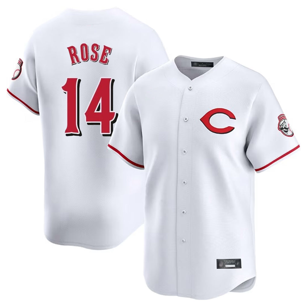 Cincinnati Reds #14 Pete Rose Player White Fedasgoge Limited Home Stitched Jerseys