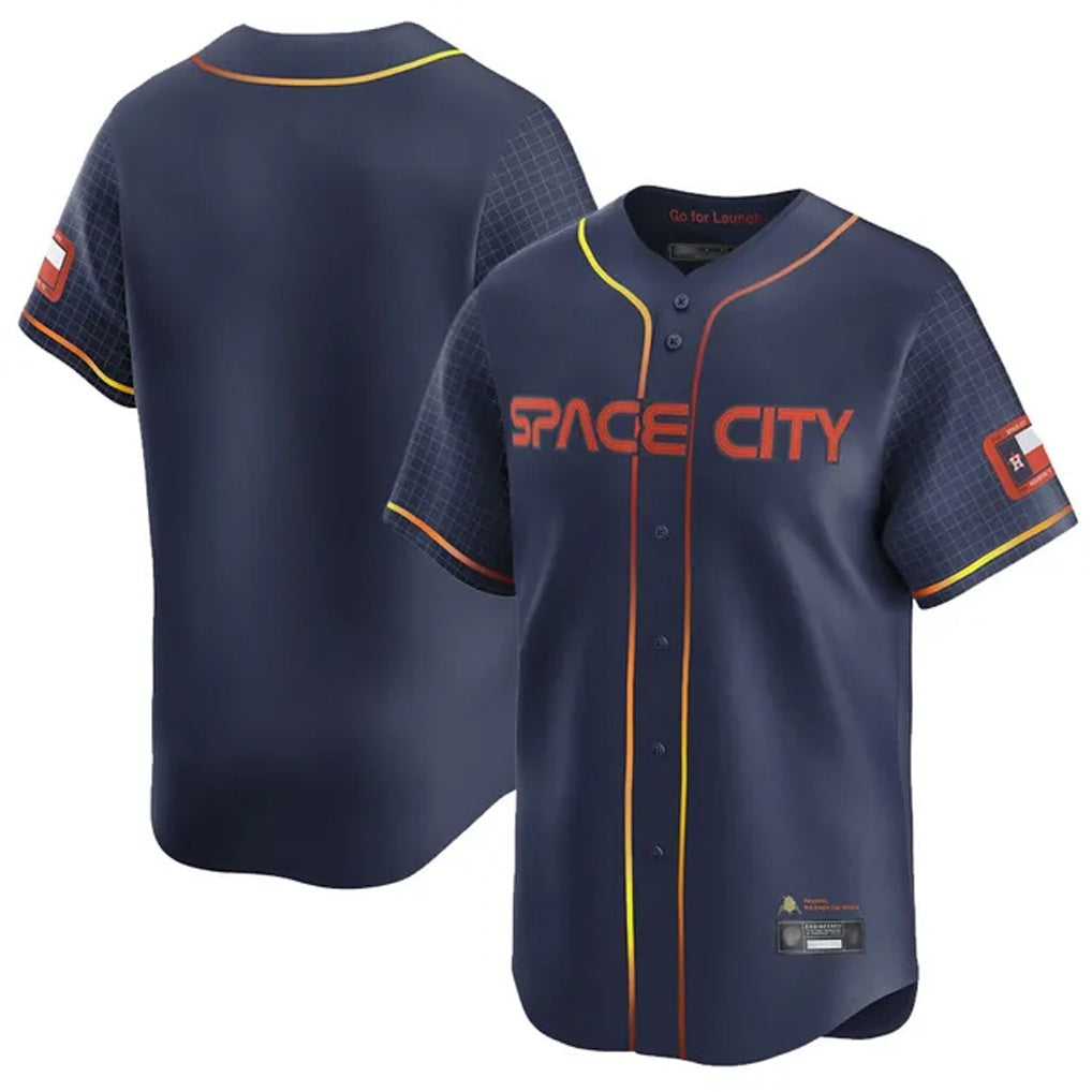 Houston Astros Blank Player Navy Fedasgoge City Connect Limited Home Stitched Jerseys