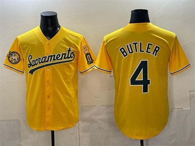 Oakland Athletics #4 Lawrence Butler 2026 Yellow Fedasgoge Alternate Sacramento Celebrating 125 Years Vapor Limited Stitched Jersey