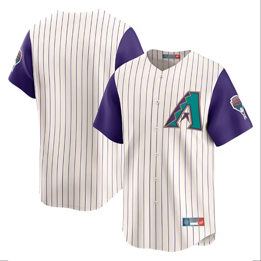 Arizona Diamondbacks Ivory Throwback Cooperstown Fedasgoge Limited Home Blank Player Stitched Jerseys