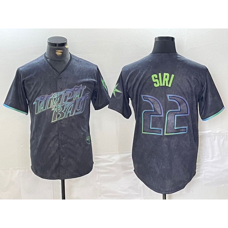 Tampa Bay Rays #22 Jose Siri Charcoal Fedasgoge 2024 City Connect Limited Stitched Jersey
