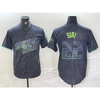 Tampa Bay Rays #22 Jose Siri Charcoal Fedasgoge 2024 City Connect Limited Stitched Jersey