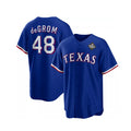 Texas Rangers #48 Jacob DeGrom Royal Fedasgoge 2023 World Series Cool Base Stitched Jersey