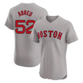 Boston Red Sox #52 Wilyer Abreu Player Gray Fedasgoge Road Limited Elite Home Game Stitched Jerseys1