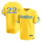 Boston Red Sox #22 Garrett Whitlock Player Yellow Fedasgoge Limited Home Game Stitched Jerseys1