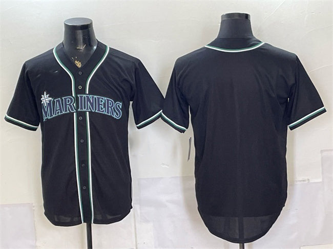 Seattle Mariners Blank 2026 Fashion Replica Black Fedasgoge Out Stitched Jersey
