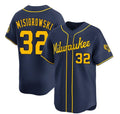 Milwaukee Brewers #32 Jacob Misiorowski Navy Fedasgoge Alternate Limited Stitched Jersey
