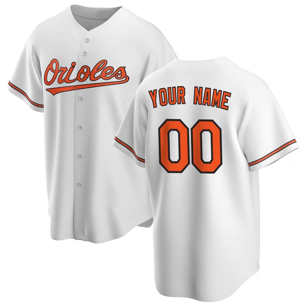 Custom Baltimore Orioles White Fedasgoge Home Replica Jersey