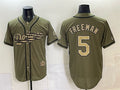 Los Angeles Dodgers #5 Freddie Freeman Olive Fedasgoge 2026 Armed Forces Day Stitched Jersey 2