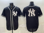 New York Yankees Team Big Logo 2026 Fashion Replica Black Fedasgoge Out Stitched Jersey