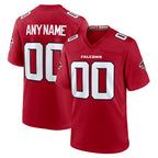 Custom A.Falcons Red Fedasgoge Game Jersey