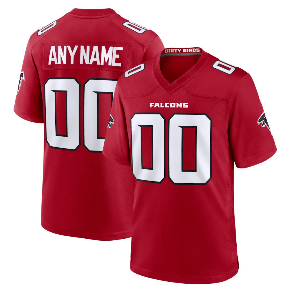 Custom A.Falcons Red Fedasgoge Game Jersey