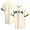 Milwaukee Brewers Cream Fedasgoge Home Replica Team Jersey