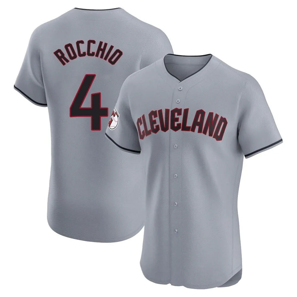 Cleveland Guardians #4 Brayan Rocchio Player Gray Fedasgoge Road Limited Elite Home Stitched Jerseys