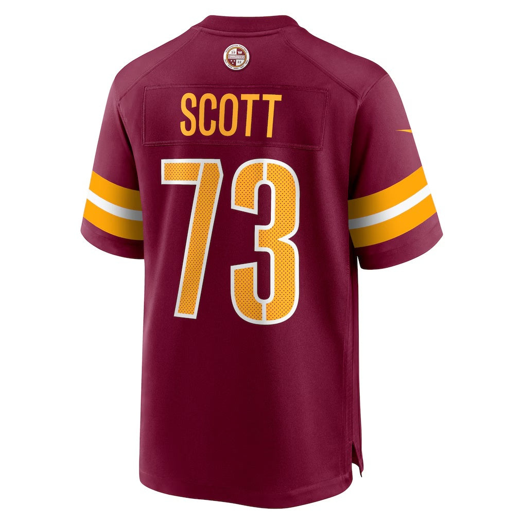 W.Commanders #73 Trent Scott Burgundy Fedasgoge Game Jersey