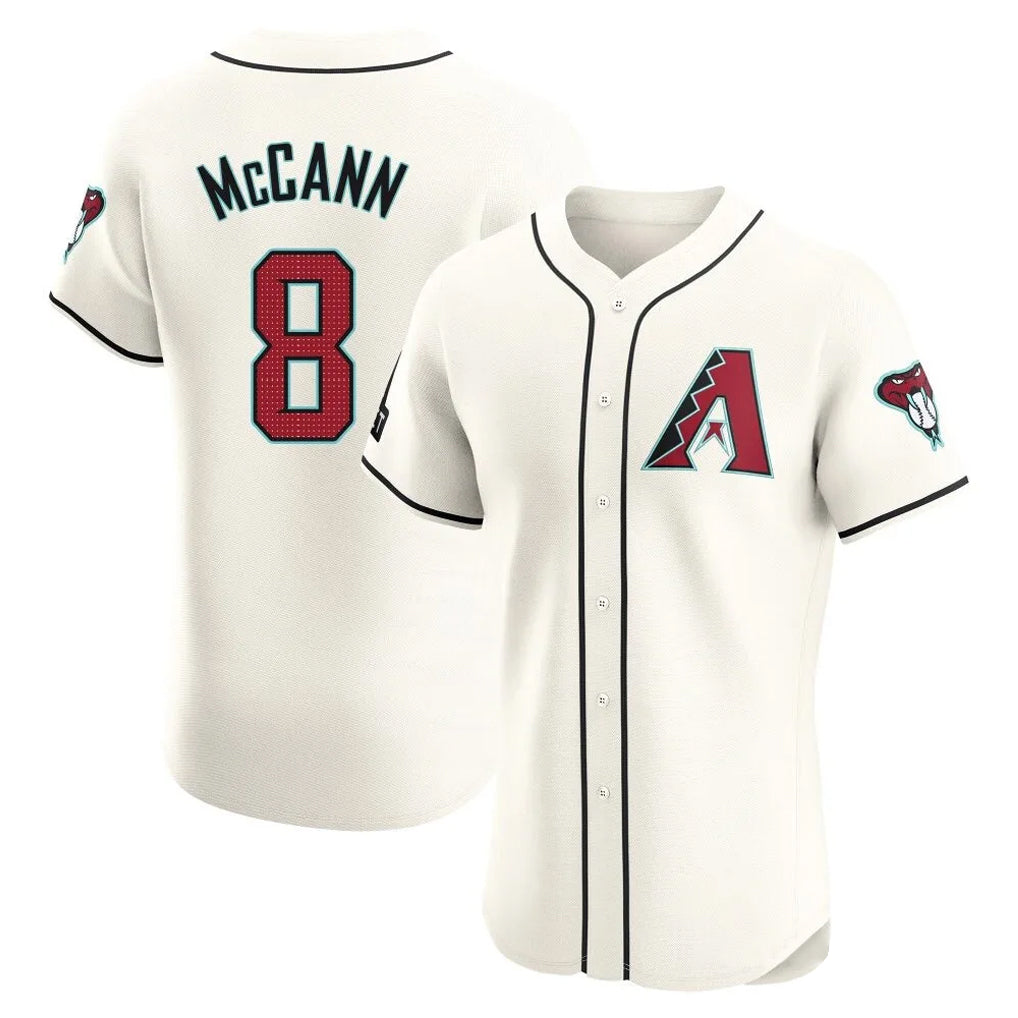 Arizona Diamondbacks #8 James McCann Player Cream Fedasgoge Limited Elite Home Game Stitched Jerseys