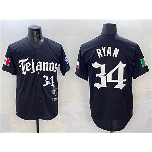 Texas Rangers #34 Nolan Ryan Black Fedasgoge Mexico 2025 Vapor Premier Limited Stitched Jersey