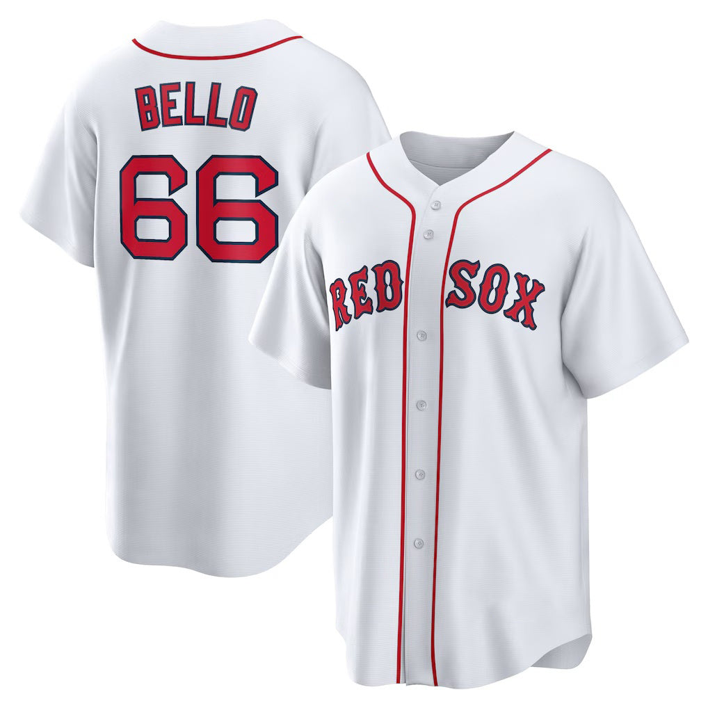 Boston Red Sox #66 Brayan Bello White Fedasgoge Home Replica Jersey