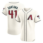 Arizona Diamondbacks #41 Carlos Santana Player Cream Fedasgoge Limited Elite Home Game Stitched Jerseys