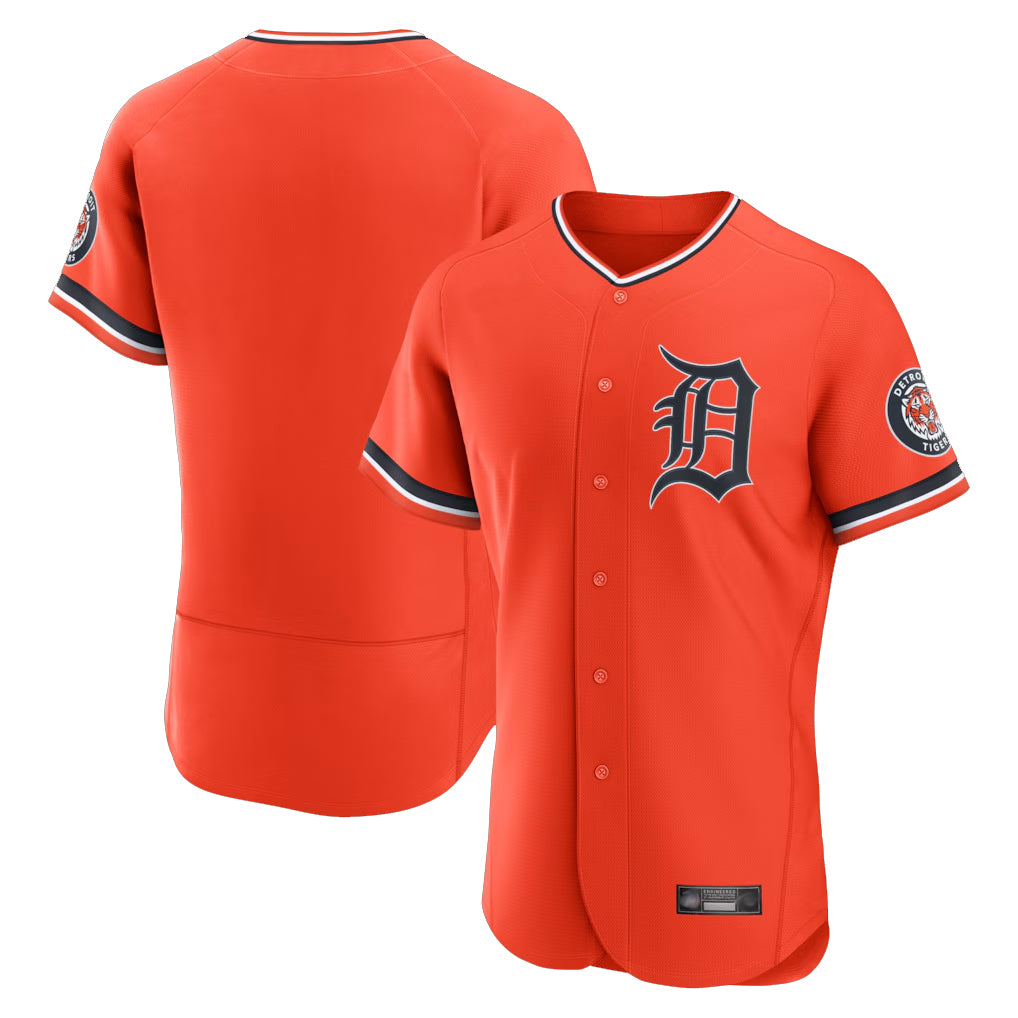 Detroit Tigers Blank Player Orange Fedasgoge Limited Elite Home Stitched Jerseys