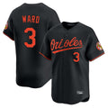 Baltimore Orioles #3 Taylor Ward Player Black Fedasgoge Limited Home Game Stitched Jerseys
